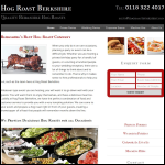Screen shot of the Hog Roast Berkshire website.