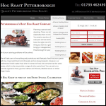 Screen shot of the Hog Roast Peterborough website.