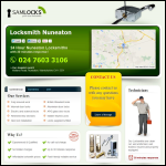 Screen shot of the Locksmith Nuneaton website.