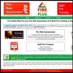 Screen shot of the Fire Safety Plus website.