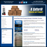 Screen shot of the K Cotterill Removals Ltd website.