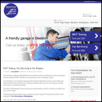 Screen shot of the Beeston Car Care Centre website.
