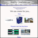 Screen shot of the Reality Creations Ltd website.