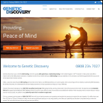 Screen shot of the Genetic Discovery UK website.