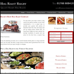 Screen shot of the Hog Roast Rugby website.