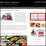 Screen shot of the Hog Roast Cornwall website.