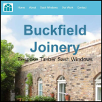 Screen shot of the Buckfield Joinery website.