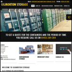 Screen shot of the Gilmorton Storage website.