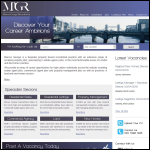 Screen shot of the Marcus George Recruitment website.