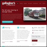 Screen shot of the Gallaghers Removals and Storage website.