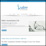 Screen shot of the Sabre Accountants Ltd website.