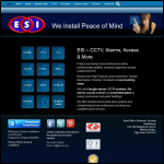 Screen shot of the Electronic Security Installations Ltd website.