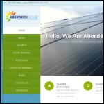 Screen shot of the Aberdeen Solar Ltd website.