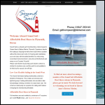 Screen shot of the Sound Sail website.