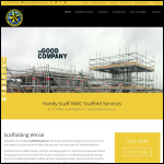Screen shot of the Handy Scaff NWC Scaffold Services website.