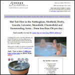 Screen shot of the 5-Star Hot Tub website.