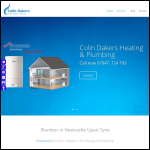 Screen shot of the Colin Dakers Plumbing and Heating website.
