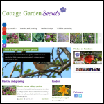 Screen shot of the Cottage Garden Secrets website.