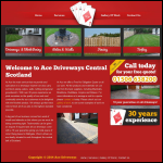 Screen shot of the Ace Driveways website.