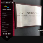 Screen shot of the AVE Services website.