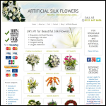 Screen shot of the Artificial Silk Flowers website.