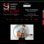 Screen shot of the Murphy James Music website.