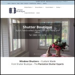 Screen shot of the Window Shutter Boutique website.