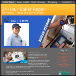 Screen shot of the Boiler Repair London website.