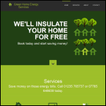 Screen shot of the Green Home Energy Services website.
