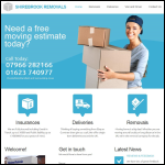 Screen shot of the Shirebrook Removals website.