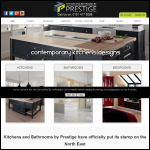 Screen shot of the Kitchens by Prestige website.