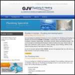 Screen shot of the GJV plumbing website.