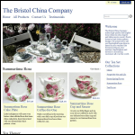 Screen shot of the The Bristol China Company website.