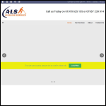 Screen shot of the A.L.S Cleaning Services website.