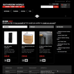 Screen shot of the Bathroom World UK website.