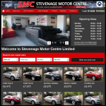 Screen shot of the Stevenage Motor Centre Ltd website.