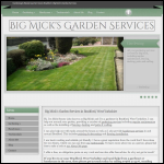 Screen shot of the Big Mick's Garden Services website.