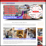Screen shot of the Urmston Carpets Warehouse website.