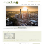 Screen shot of the Greg Harding Photography website.