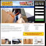 Screen shot of the Ronnies Removals Huddersfield website.