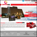 Screen shot of the canvasINK website.
