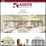 Screen shot of the Aaron Windows Ltd website.