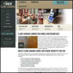 Screen shot of the Great Floor Sanding website.