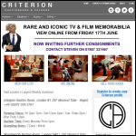 Screen shot of the Criterion Auctions website.