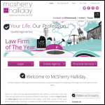 Screen shot of the McSherry Halliday website.