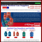 Screen shot of the Solent Bottled Gas Supplies website.