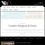 Screen shot of the Custom Windows and Doors Ltd website.