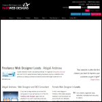 Screen shot of the FABI Web Designs website.