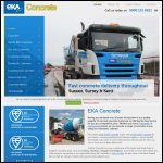 Screen shot of the EKA Concrete website.