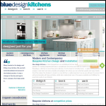 Screen shot of the Blue Design Kitchens website.